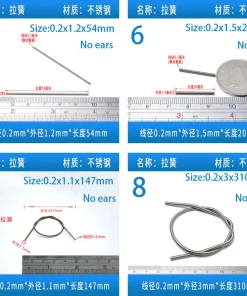 Alternative view of 0.2mm wire stainless steel Micro Small tension spring extension springs