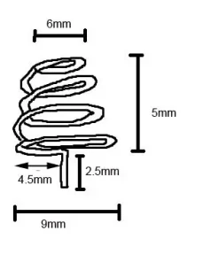 Alternative view of 10pcs 0.4x6x9x5mm Stainless steel battery spring conical coil spring conical sprial compression spring double conical spring