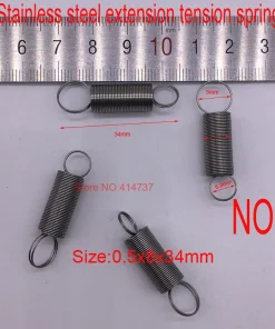 Alternative view of 0.3*2.4*10mm 0.5*8*34mm Micro Small tension spring extension springs