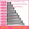 5pcs 1.1*6.5 7 8 9*300mm series spot spring 1.1mm wire compression pressure springs spring OD=6.5 7 8 9mm