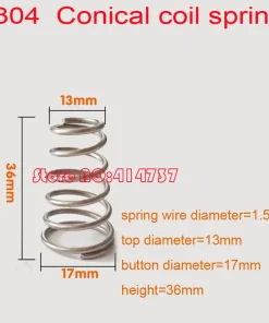 10pcs 1.5*13&17*36 conical coil spring conical sprial compression spring double conical spring