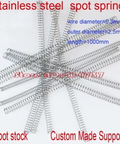 0.3*2.5*1000mm stainless steel spot spring 0.3mm wire micro spring compression spring pressure spring OD=2.5mm
