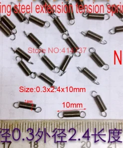 0.3*2.4*10mm 0.5*8*34mm Micro Small tension spring extension springs