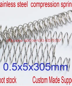 10pcs 0.5*5*305mm stainless steel spot spring 0.5mm wire hammer spring Y type compression spring pressure spring OD=5mm