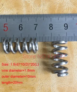 10pcs 1.8*10*20mm stainless steel Small spot spring 1.8mm wire micro spring compression spring pressure spring OD=10mm