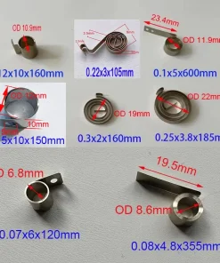 0.1-0.4mm Stainless steel constant force clockwork spring return device coil