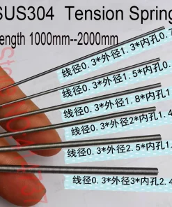 1pcs 0.3mm Wire Stainless Steel Tension Spring Stainless Steel Sheath Spring Oil seal Spring Tension Springs Length 1000 2000mm