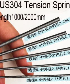 0.4mm Wire Stainless Steel Tension Spring Length 1000 2000mm