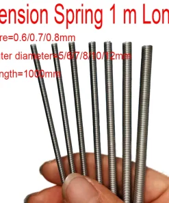 0.6 0.7 0.8mm wire Spring tension spring 1 m long Spring steel Sheath spring oil seal spring tension springs Length 1000mm