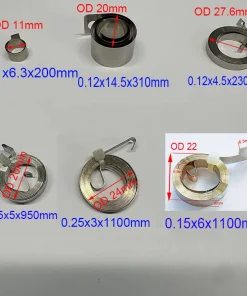 0.1--0.25mm Constant force stainless steel clockwork spring retractable