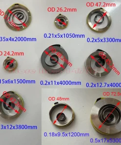 0.13--0.35mm Wire Flat Wire Coil Spring Constant Force Springs Drilling and